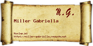 Miller Gabriella névjegykártya